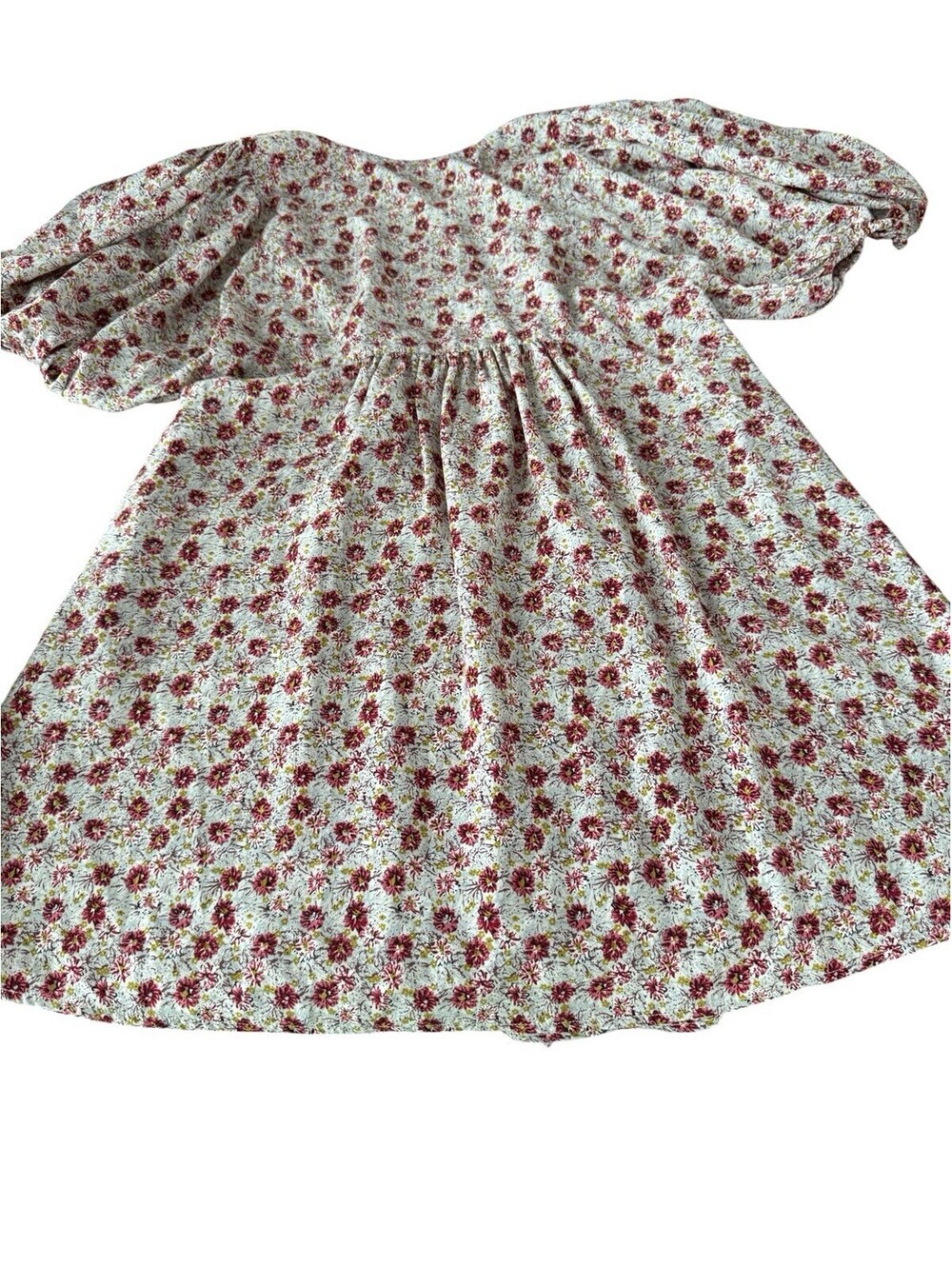 Entro Cottage Core Dress Puffed Sleeve Boho Size M